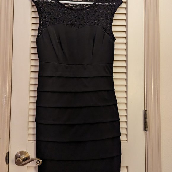 Sweet Storm, Size Large, Black Dress, Stretchy Cocktail dress - Picture 3 of 6